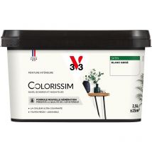 Peinture murale intérieure Colorissim V33 Blanc grisé Satin 2,5L