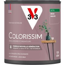 Peinture murale intérieure Colorissim V33 Brun mauve Satin 0,5L
