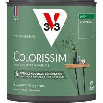 Peinture murale intérieure Colorissim V33 Vert cèdre Satin 0,5L
