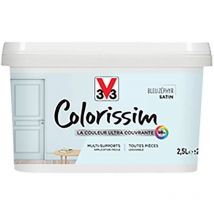 Peinture Multi-supports V33 Colorissim Satin Bleu zéphyr 2,5 l