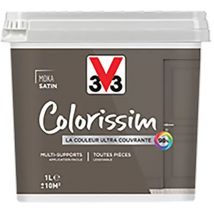 Peinture Multi-supports V33 Colorissim Satin Moka 1 l