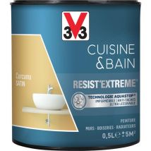 Peinture multi-supports monocouche Cuisine & Bain Resist'Extrême V33 Curcuma satin 0,5L