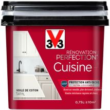 Peinture cuisine Rénovation perfection V33 Voile de coton satin 0,75L - Voile de coton