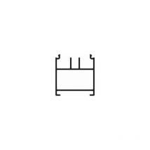 Ditec - V9810N60 Profil Transversal Inférieur Porte l 6000 Euras C0 entrematic V9810N60