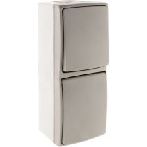 Zenitech - Va et vient + prise 16A 2P+T étanche IP55 - Gris - Orok