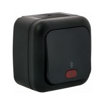 Va et vient à voyant étanche noir