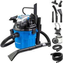 Vacmaster Aspirateur Eau et Poussière Puissant Aspirateur Chantier sans Sac pour Maison Cuisine Tapis Voiture Jardin Feuilles VWM1518R 1500W 18L