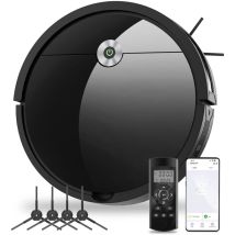 Vactidy Cleanova W6-aspirateur Robot-3000pa-300ml-140 Min Autonomie-surface Couverte 140m2-recharge Automatique-connecté Alexa/google Home/ifttt