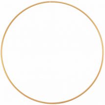 Vaessen Creative - Anello Metallico per Lavori d'artigianato, Oro, 30 cm x 3 mm, per Acchiappasogni, Ghirlanda per Wall Hanging, Uncinetto, Bohémien,