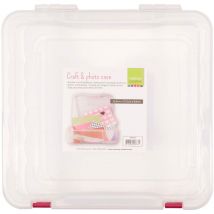 1009-007 Scatola di plastica per Album di Ritagli, Foto e Altri Oggetti di Carta, 35,6 x 37,5 x 8,6 cm - Vaessen Creative