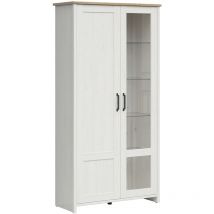 Petits-meubles - Vaisselier 2 portes Aksel Blanc et Bois