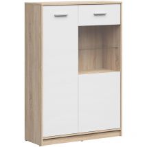 Petits-meubles - Vaisselier 2 portes Ewen Bois et Blanc