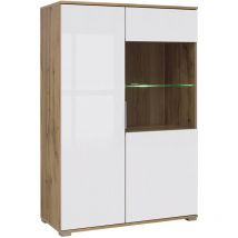 Petits-meubles - Vaisselier 2 portes Selma Blanc et Bois