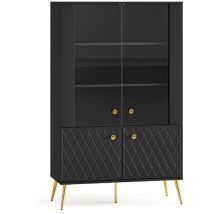 Petits-meubles - Vaisselier 4 portes Manoé Noir
