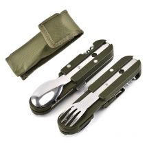 Fitags - Vaisselle de camping en acier inoxydable 5 en 1,Outils de camping en plein air,Vaisselle d'extérieur,Vaisselle pliante