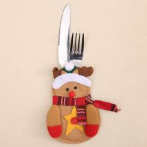 Vaisselle de Costume de père noël, sac à couverts de noël, porte-couverts couteau fourchette cuillère, porte-couverts de noël décorations de