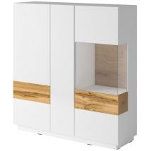 Vajillero 3 puertas Andrea Blanco y Madera