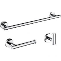 Valaz - Accesorios de baño en cromado Toallero+ Percha+ Portarollos