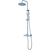 Barra de ducha termostática redonda cromo Serie Ebro - 25cm - Valaz