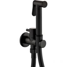 Valaz - Grifo de bidet empotrado redondo 1 vía negro mate Serie Guadiana