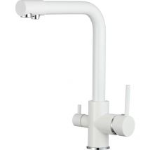 Grifo de cocina osmosis 3 vías redondo Blanco serie Nilo - Valaz