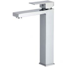 Valaz - Grifo de lavabo alto pica monomando cuadrada cromado serie Segura