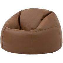 Valencia Genuine Leather Classic Bean Bag Chair - Tan