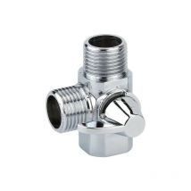 Umsteller für Duschsäule, Messing verchromt