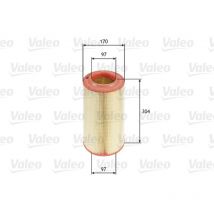 Luftfilter für Peugeot Boxer 30 Diesel – Innendurchmesser 95 mm – Außendurchmesser 170 mm – Filterhöhe 303 mm – Valeo