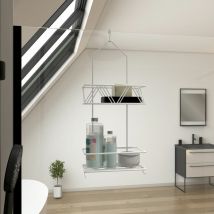 Valet Blanc suspendu 50x20x10 - eli