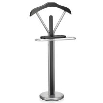 Valet fabio, en métal laqué et mdf décor noir mat