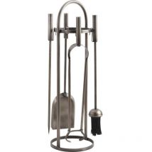 Valet de cheminée étain antique 4 accessoires