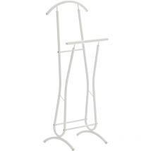 Valet de nuit portant de chambre design simple en métal blanc 100003515