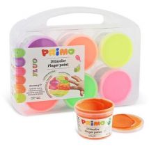 Valigetta 6 colori a dita 100gr, fluo Primo 2214 x1