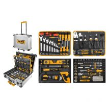 Ingco - Valigia portautensili a trolley allestita 147pz HKTHP21471