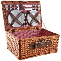 Valigia da picnic Campani in vimini color miele