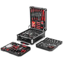 Greencut - Portautensili, carrello in alluminio con ruote 4 scomparti estraibili con 819 pezzi, materiale dell'utensile acciaio cromo vanadio TOOLS819