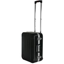 Perel - Mallette à outils mobile, poignée télescopique, porte-outils, séparateurs amovibles, verrouillage par clé, 2 clés, abs, noir, 461 x 335 x 190