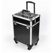 Bodyline Health And Massage - Valise de maquillage professionnel à roulettes pour esthétique à 4 plateaux Betel