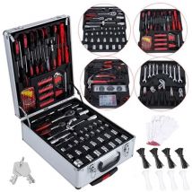 Hobbytech - Valise outils et accessoires malette en aluminium avec roulettes 999 pièces
