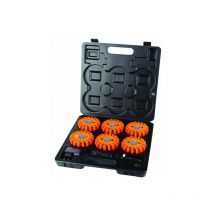 Taliaplast - 6 balises de signalisation à leds rechargeables et magnétiques + coffret 500205