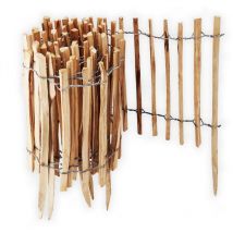 Aquagart - Valla de 5 m Rollboarder 60 cm Valla de jardín de madera de avellana