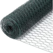 Swanew - Alambrada hexagonal, 1x10m, luz de malla: 27 mm, valla de caza valla forestal valla para pastos alambrada, verde