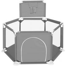 Augienb - Valla para parque 180 x 122 cm navidad gris Hasaki