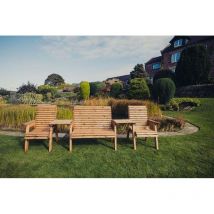 Churnet Valley - Valley Wooden Garden 4 Seat Set 1X2B 2Xc Straight Tray