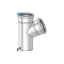 Valsir - Bonde grise tee 135°PP htea d. 110/110 67° 30 '