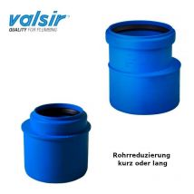 Valsir - triplus Übergangsrohr (htr), Reduzierstück, mit Steckmuffe DN100/70, kurz