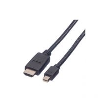 Value - 11.99.5792 adaptateur de câble vidéo 3 m Mini DisplayPort Noir - Adaptateurs de câble vidéo (3 m, Mini DisplayPort, Mâle, Mâle, Droit, Droit)