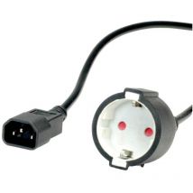 19.99.1117 appareils iec Câble adaptateur noir 0.30 m S361612 - Value