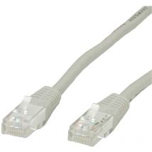 21.99.0901 RJ45 Câble réseau, câble patch cat 6 u/utp 1.00 m gris 1 pc(s) S364692 - Value